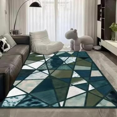 Imagem de Tapete geométrico de luxo para sala de estar, macio, fofo, grande, para quarto, decoração de quarto infantil (180 x 260 cm (70 x 101 pol.) / hxx-250724005552)