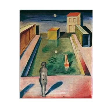 Imagem de Zeichn8u Pôster Max Ernst Aquis Submersus Reproduções de Pinturas Famosas Surrealismo Arte de Parede Tela Max Ernst Decoração de Parede para Presentes de Sala de Estar 80 x 60 cm (32 x 24 polegadas