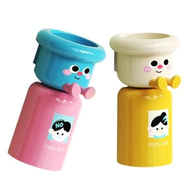 Imagem de Fxzqgnh Suporte para Escova de Dentes, Porta-escova de Dentes, Acessórios, Sem Necessidade de Furar, Organizador de Parede, Prateleira para Enxaguante Bucal P, 2 Peças Rosa Amarelo, Tamanho real