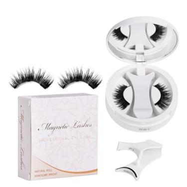 Imagem de Cílios Falsos com Aderência Magnética em Caixa Integrada - Sem Cola Fast Wear Fácil de Usar para Iniciantes Aumento Natural dos Olhos Fixação Duradoura Armazenamento Compacto e Portátil Proteção Reuti