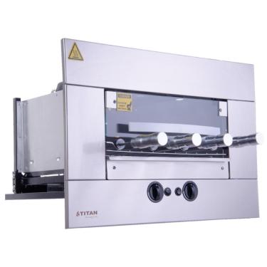 Imagem de Churrasqueira A Gás Natural De Embutir Titan 4 Espetos Rotativos 220v