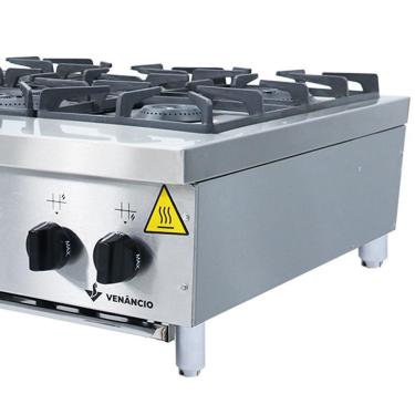 Imagem de Fogão Industrial A Gás Natural Venâncio De Mesa 6 Bocas Don Bidone Fdb6m-gn