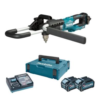 Imagem de Kit Perfurador De Solo à Bateria 40v Xgt Makita Dg001gz10 + 02 Baterias 40v 4ah Xgt 191k08-2 + Car