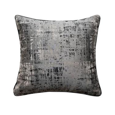Imagem de Capa de travesseiro moderna abstrata cinza poliéster 45x45cm - yiweisa