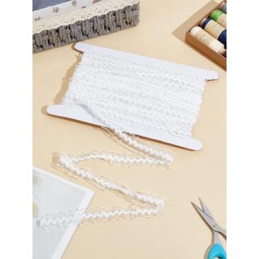 Imagem de 15 mm (10 jardas) Acabamento elástico de renda com babados, coroa de nylon, fita elástica de renda para fazer grinaldas, arco, buquê de flores, artesanato faça você mesmo, casamentos, festas de