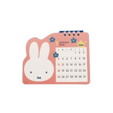 Imagem de Calendário de mesa quadrado Miffy 2026 cortado rosa 34BCA-6