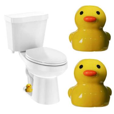 Imagem de Parafuso de vaso sanitário cobre cerâmica decorativa em forma de pato,