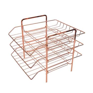 Imagem de harayaa Organizador de mesa para documentos, pastas, correspondências, folhetos e cartões postais; organizador de cadernos e arquivos para escritório casa.