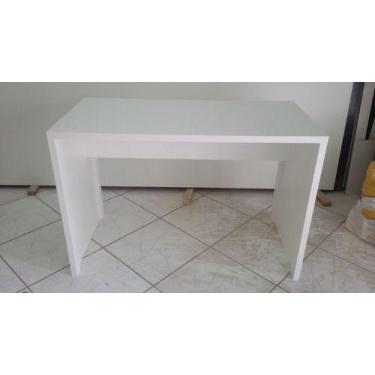 Imagem de Escrivaninha Mesa Notebook Em Mdf 15 Mm Branco Bancada - INFINITILUX M