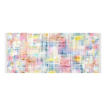 Imagem de Wassud Capas de lavadora e secadora xadrez em aquarela abstrata, protetor de lavadora com sacos de armazenamento, capa de geladeira à prova de poeira com bolsos para lavanderia doméstica, cozinha, 120