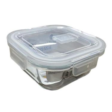 Imagem de Pote Hermético de Vidro Quadrado 520 ml - IDEAL