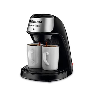 Imagem de MONDIAL Cafeteira Elétrica Smart Coffe, Preto/Inox, 500W, 110V - C-42-2X-BI
