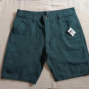 Imagem de Bermuda Másculina de Brim Sport Fino Sarja Lisa - Xmax, Verde floresta