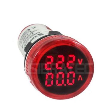 Imagem de Voltímetro / Amperímetro Digital AD22- 60-500Vca / 0-100A - SIBRATEC, 