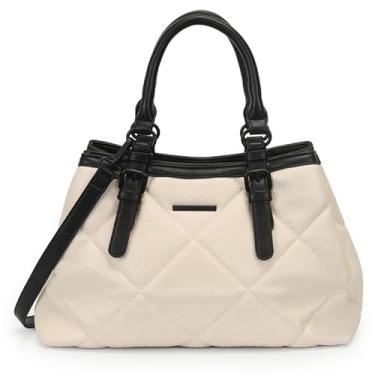 Imagem de Bolsa Transversal Grande Em Matelasse Com Metais Pretos (Off White)