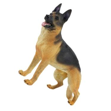 Imagem de KESYOO Realistic German Shepherd Dog Figurine Lifelike Animal Model Sturdy Plastic Miniature Decorative for Home Classroom and Portable and Detailed Craftsmanship