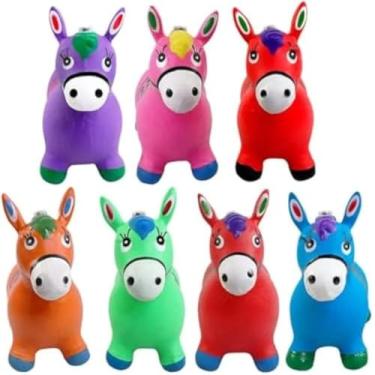 Imagem de Cavalo inflavel para crianca, brinquedo de pular, saltitar e brincar, divertido