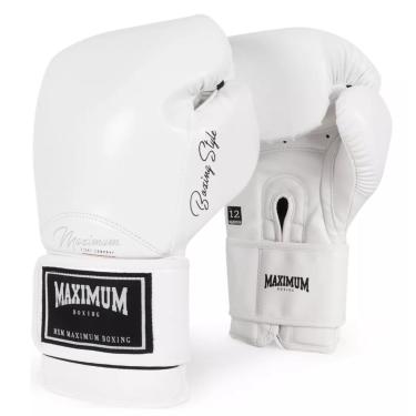 Imagem de Luva de Boxe Muay Thai Kickboxing Classic Branco -  Maximum-Unissex