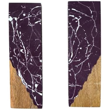 Imagem de Malayan Products | Espaços em branco de escala de faca de resina de madeira híbrida, espaços em branco de cabo de faca de manga acrílica, material de artesanato de ferreiro (roxo)