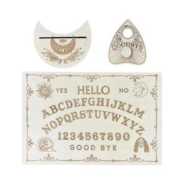 Imagem de Tabuleiro Ouija De Madeira De 12 Polegadas Com Pêndulo De Divinação Má