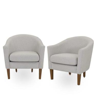 Imagem de Conjunto 2 Poltronas de Aproximação Herval Vegas, Linho Gelo