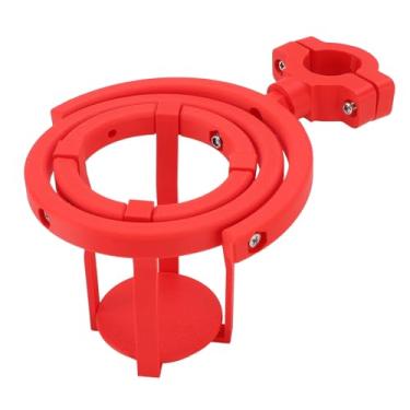 Imagem de Pissente Porta-copos Giroscópico Com Nivelamento Automático para Bicicleta e Patinete Elétrico Com Grampo Ajustável e Rotação de 60 Graus para Caminhão Trator (vermelho)