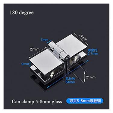 Imagem de Dobradiças de liga de zinco braçadeira de vidro 5-8 mm braçadeira bilateral 90 180 graus dobradiça de porta de vidro para exibição armário de vinho