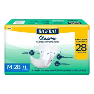 Imagem de Fralda bigfral classica economica m com 28 uni