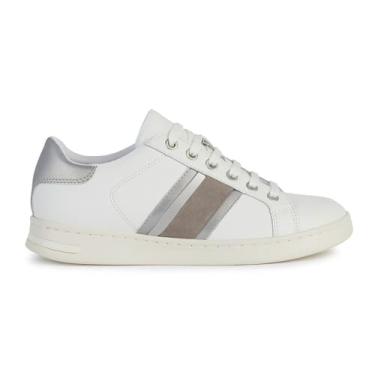 Imagem de Geox Tênis feminino de cano baixo, Branco, prata, 35