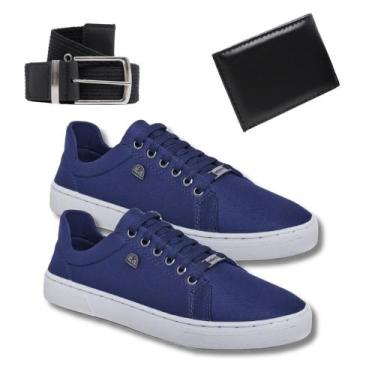 Imagem de Kit 2 Tênis Masculino Casual Slim + Cinto + Carteira Social - Bless Ac