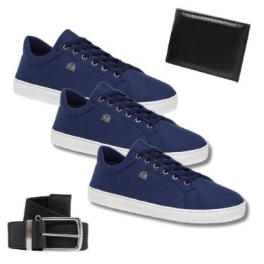 Imagem de Kit Leve Mais po Menos 3 Tênis Masculino + Cinto + Carteira - Bless Ac