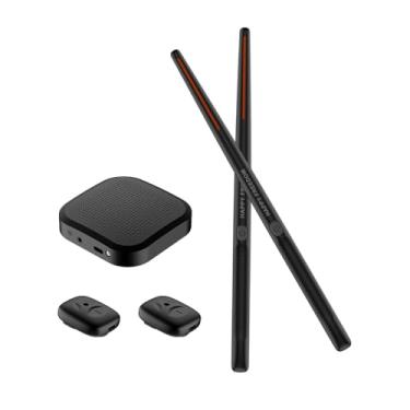 Imagem de Baquetas de Bateria Eletrônica com Dois Pedais Conectáveis a -Falantes 16D Baixa Latência Design Portátil Ideal para Iniciantes Adultos Bateristas Profissionais e Estudantes