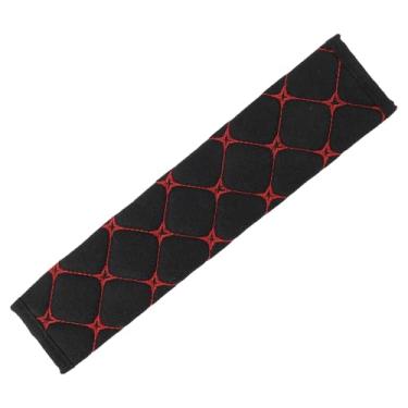 Imagem de Hihaha Capas de cinto de segurança respiráveis/mochila almofada de ombro multifuncional capa de cinto de segurança para caminhão carro SUV/tecido respirável confortável 30 cm / 1 peça vermelho preto