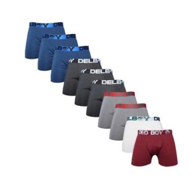 Imagem de 8 Cueca Boxer Plus Size Shortinho Masculina Lycra Microfibra Elastico 