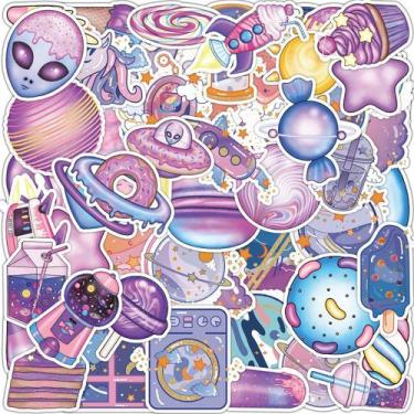 Imagem de Pacote de adesivos Candy Space, 50 peças de sobremesa fofa Alien Galax