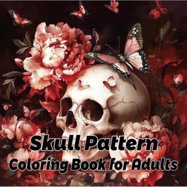 Imagem de Livro para colorir Skull Design Stress Relief 20x20cm - Taiyuanketanma