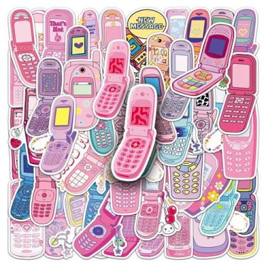 Imagem de Adesivos Retro Doodle, 50 peças, impermeáveis e duráveis para bricolag