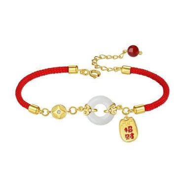 Imagem de Pulseira de prata 925 em estilo chinês com nefrite para mulheres - Yiw