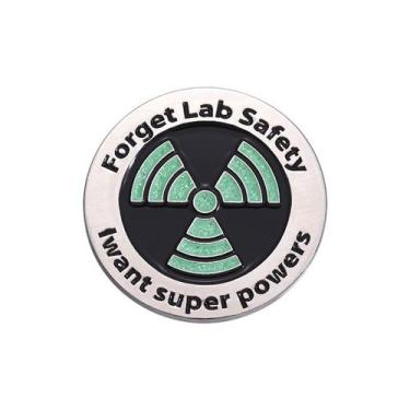Imagem de Brooch Pins Funny Science Radiation Symbol & Quote - yiweisai