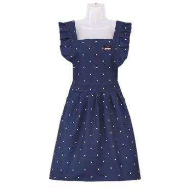 Imagem de Avental, vestido de princesa de bolinhas de estilo francês para mulher