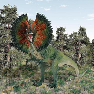 Imagem de Modelo realista de dinossauro Dilophosaurus Dinosaurus Fi - Gloome Sto