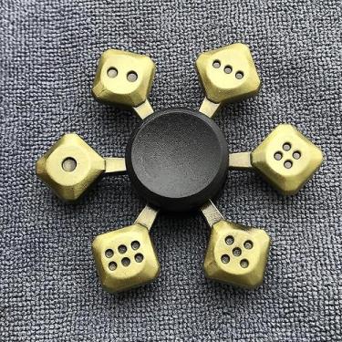 Imagem de Fidget Spinner Metal Brass Color Zinc Light Spinner Hand Spinner - Glo