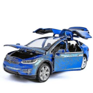 Imagem de Carro de brinquedo Tesla Model X 90D SUV 1:32 escala para crianças azu