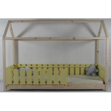 Imagem de Cama Montessoriana Solteiro Casinha Colorida Madeira Maciça Pinus - Pi