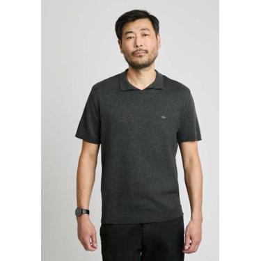 Imagem de Polo Docthos Slim Tricot Lisa Gola V, 003 preto, M