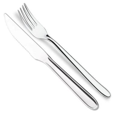 Imagem de Jogo Garfos e Facas de Churrasco Talheres Inox 48pçs Turim - Brinox