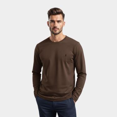 Imagem de Camiseta Masculina Viscose Elastano Toque Macio Geladinho Manga Longa Viscolycra Medson-Masculino