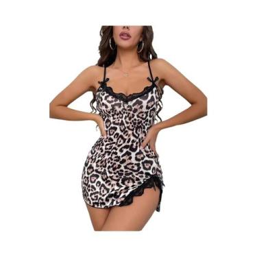 Imagem de Camisola De Cetim Preta Para Mulheres Com Estampa De Coração Vermelho,