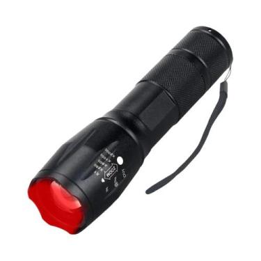 Imagem de Lanterna Tática Verde Para Caça, LED Recarregável via USB, Zoom Ajustá