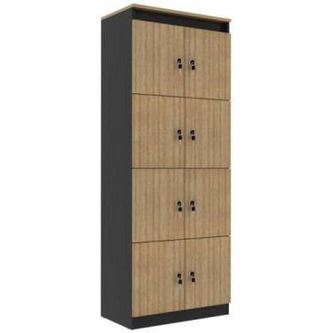 Imagem de Armário Tecnomobili ME4202 Com Chaves MDP 6 Prateleiras 160x60x36cm, A